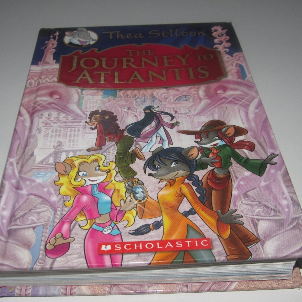 Thea Stilton THE JOURNEY TO ATLANTIS Color Illustrated Scholastic Hardcover Book